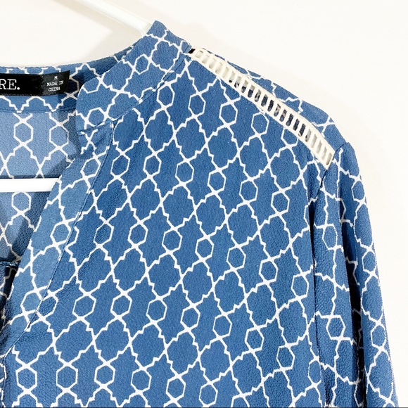 CURE. HIGH LOW ROLL CUFF BLOUSE - SZ M - Picture 4 of 7